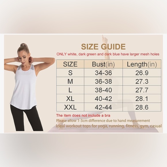 Aeuui Womens Workout Tops Racerback Tank Tops Mesh Yoga Shirts Size L - Picture 4 of 9